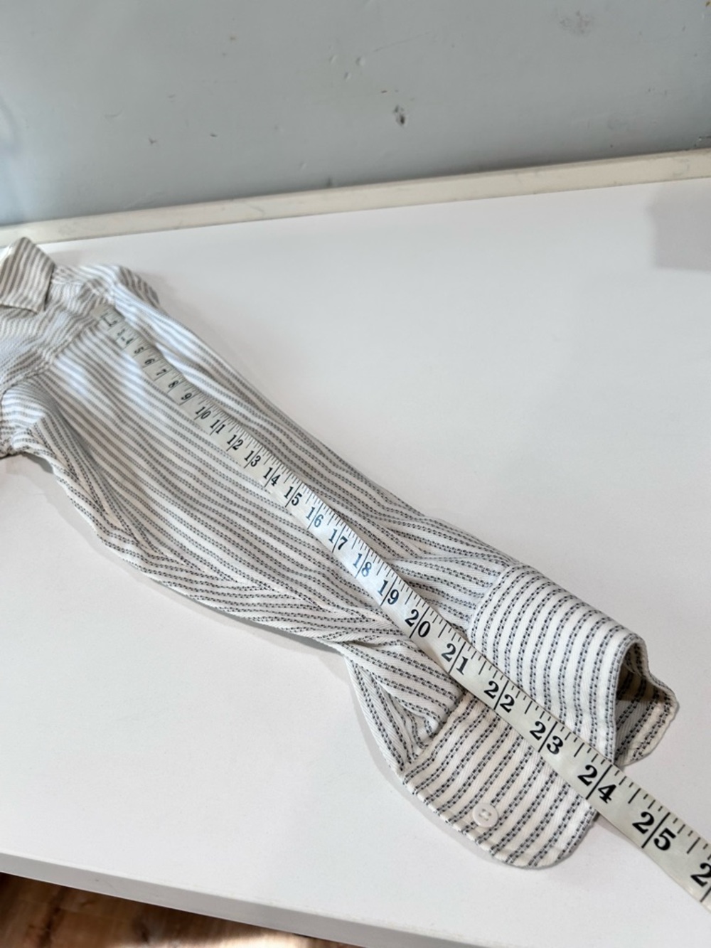 Ike Behar Long-Sleeve Striped Dress Shirt - White & Gray - Picture 10 of 16